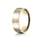 18k Yellow Gold 7.5mm Comfort-Fit  Satin Finish Design Band