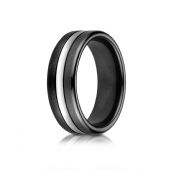 Cobaltchrome 7mm Comfort-Fit Blackened-Satin with a high polish center cut
