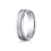 Cobaltchrome 6mm Comfort-Fit Satin-Finished Round Edge Design Ring