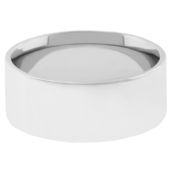 14k White Gold 7mm Flat Wedding Band Medium Weight