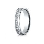 14k White Gold 4mm Comfort-Fit Channel Set  Diamond Eternity Ring.