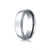 Cobaltchrome 7mm Comfort-Fit High Polished Design Ring