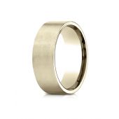 10k Yellow Gold 8mm Comfort-Fit Satin-Finished Carved Design Band