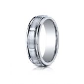 Cobaltchrome 7mm Comfort-Fit Satin-Finished Round Edge Design Ring