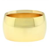 14k Yellow Gold 12mm Comfort Fit Dome Wedding Band Heavy Weight