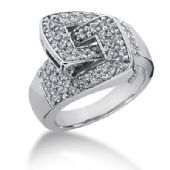 14K White Gold Locked Diamond Anniversary Ring (0.64ctw.)