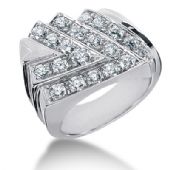 14K White Gold Arrow Design Diamond Anniversary Ring (1.47ctw.)