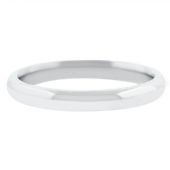 Platinum 950 3mm Comfort Fit Dome Wedding Band Heavy Weight