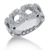 14K White Gold Intersecting Diamond Anniversary Ring (0.64ctw.)