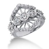 14K White Gold Butterfly Diamond Anniversary Ring (1.45ctw.)