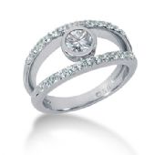 14K Open Faced Round Brilliant Diamond Anniversary Ring (1.02ctw.)