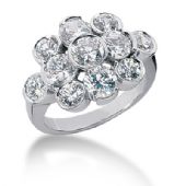 14K Round Brilliant Bubble Diamond Anniversary Ring (3.70ctw.)