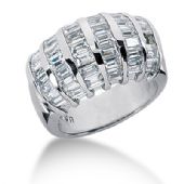 14K Straight Baguette Diamond Anniversary Ring (3.78ctw.)