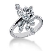 14K Spread Petals, Marquise, Round Brilliant Diamond ring (0.39ctw.)