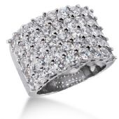 14K Exquisite, 45 Round Brilliant Diamond Anniversary Ring (4.5ctw.)