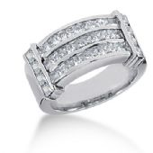 18K Channel Set Princess Cut Diamond Anniversary Ring (2.62ctw.)