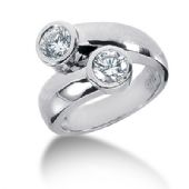 18K Doubled Round Brilliant Diamond Anniversary Ring (1.00ctw.)