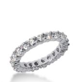 14k Gold Diamond Eternity Wedding Bands, Shared Prong Setting 2.00 ct. DEB1001014K