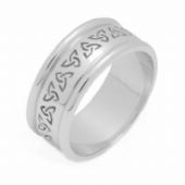 14k Gold 7mm Celtic Trinity Knot Wedding Band C4011