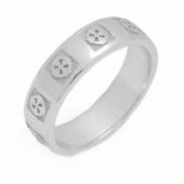 950 Platinum 5.5mm Celtic Cross Wedding Band C4013