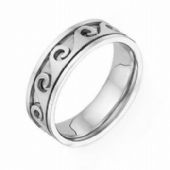 950 Platinum 7mm Celtic Spiral 4021 Wedding Band