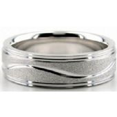 14K Gold 6.5mm Diamond Cut Wedding Band 623