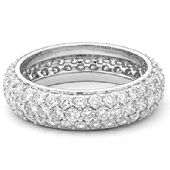 Designer 18K Gold & 3.23 Carat Pave Diamond Eternity Ring