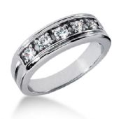Dominant Platinum & 0.50 Carat Diamond Wedding Ring for Men
