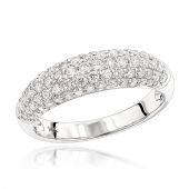 Elegant 14K Gold & 1.3 Carat Pave Set Diamond Wedding Band