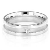 Engagement 14K Gold & 0.1 Carat Diamond Wedding Band for Men