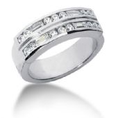 Excellent Platinum & 0.90 Carat Diamond Wedding Ring for Men