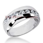 Exceptional 14K Gold & 0.90 Carat Diamond Wedding Ring for Men