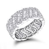 Exceptional 18K Gold & 2.5 Carat Diamond Designer Eternity Band