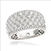 Exclusive 14K Gold 2 Carat Diamond Wide Wedding Band for Women