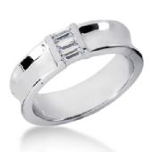 Exclusive 18K Gold & 0.36 Carat Diamond Wedding Ring for Men