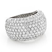 Exclusive Large 14K Gold 5 Carat Diamond Pave Anniversary Band