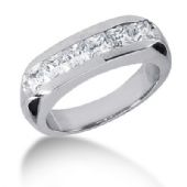 Exquisite Platinum & 1.62 Carat Diamond Wedding Ring for Men