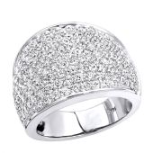 Fashion 14K Gold & 3.6 Carat Diamond Pave Wedding Band for Women