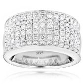 Iced Out 14K Gold 2.05 Carat Diamond Designer Wedding Band