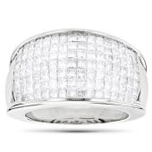 Invisible Set 14K Gold & 3.16 Carat Princess Cut Diamond Ring