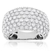 Large 14K Gold & 3.5 Carat Diamond Wedding Band for Women