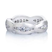 Lucello 18K Gold & 0.75 Carat Diamond Designer Eternity Ring