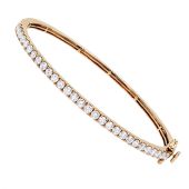 Luxurman 14K Gold & 2 Carat Diamond Bangle Bracelet for Ladies