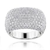 Massive 14K Gold & 7.05 Carat Diamond Shimmering Wedding Band