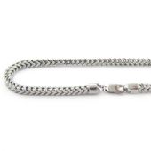 Men's 10K Solid White Gold Franco Chain 4mm