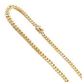 Men's 14K Solid Yellow Gold Miami Cuban Link Curb Chain 3mm
