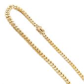 Men's 14K Yellow Gold Miami Cuban Link Curb Chain 2.5mm