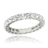 Outstanding Platinum & 2 Carat Asscher Cut Diamond Eternity Band