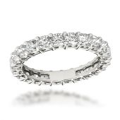 Platinum & 2.5 Carat Cushion Cut Diamond Eternity Ring