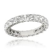 Platinum & 3 Carat Asscher Cut Diamond Eternity Band